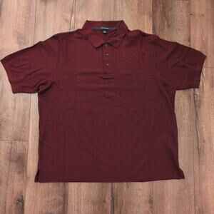 Land's End Men's XXL Polo Shirt Golf Tennis Preppy Casual Maroon Premium